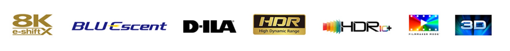 8K e-shiftX BLUEscent D-ILA HDR HDR10+ FILMMAKER MODE 3D