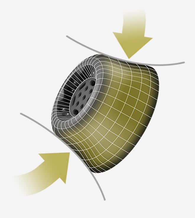耳当たりのよいシリコン素材