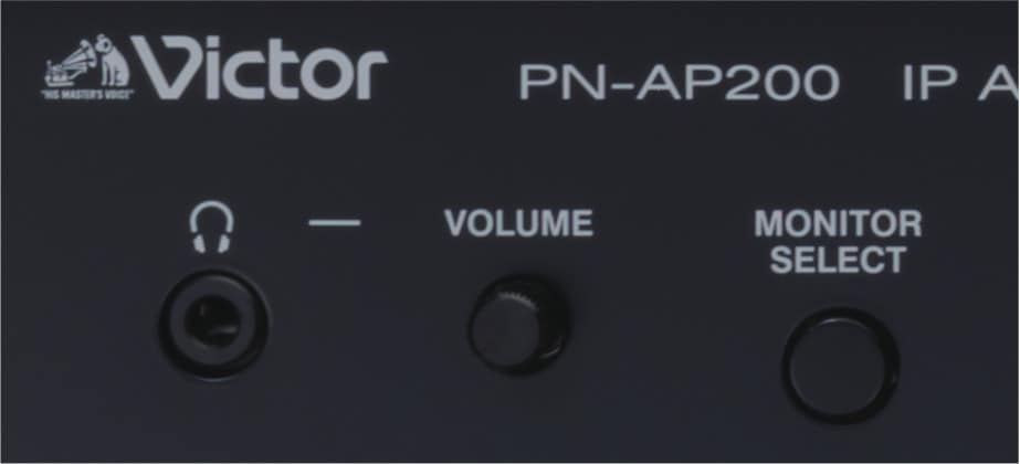 PN-AP200のモニター用ヘッドホン出力端子部分の画像です。