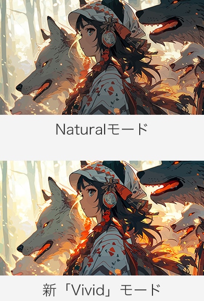Naturalモード 新「Vivid」モード