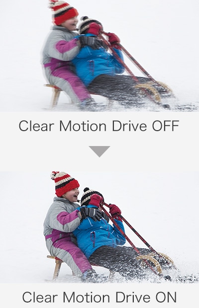 Clear Motion Drive OFF→Clear Motion Drive ON