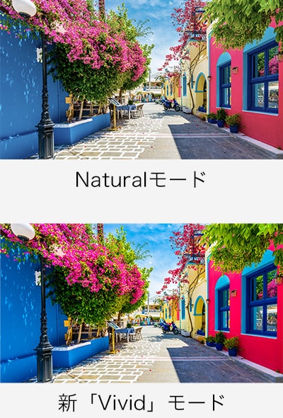 Naturalモード 新「Vivid」モード